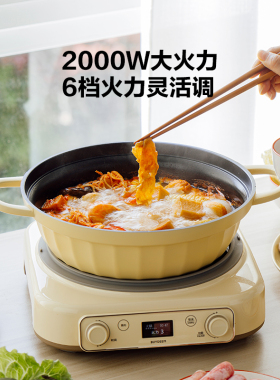 *北鼎多功能电磁炉家用灶智能预约自动免看火智能菜单大火力炒菜