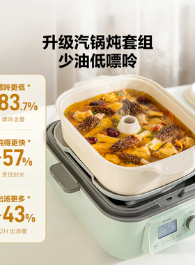 北鼎升级大容量多功能家用蒸炖锅