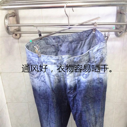 不锈钢4夹裤架十字裤夹折叠衣架晒牛仔晾晒架四夹衣夹子晒裤架 - 图0