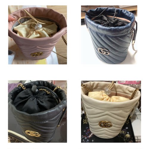 适用Gucci古驰GG Marmont迷你抽绳水桶包带拉链内胆包收纳包内衬 - 图0