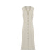 MULVAN 30% off on stock v-neck knitted dress, feminine POLO lapel stacked sleeveless vest dress