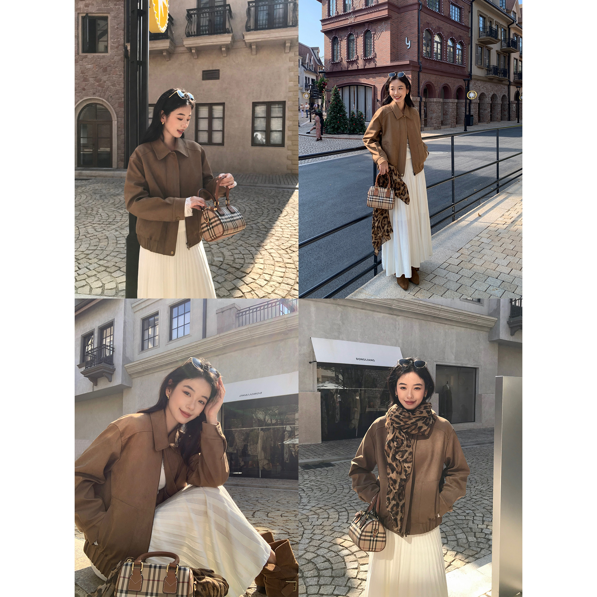 MULVAN 【现货8折】布朗尼日落 复古绒面翻领休闲夹克女短外套,淘宝优惠券,粉丝福利购,淘宝优惠卷