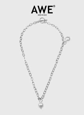 AWE潮流明星同款钛钢嘻哈项链