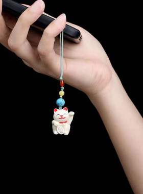 天然猛犸牙雕小吊坠挂件手机挂包挂