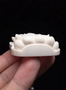 天然猛犸象牙雕千手观音挂件吊坠项坠手工雕刻精工