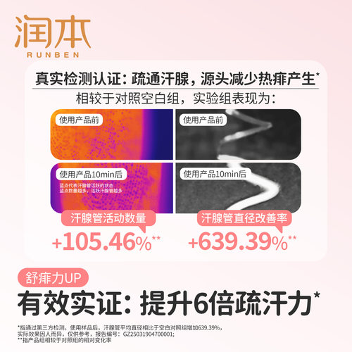 润本桃子水婴儿爽身露宝宝新生痱子水专用液体爽身粉儿童桃叶精华 - 图2