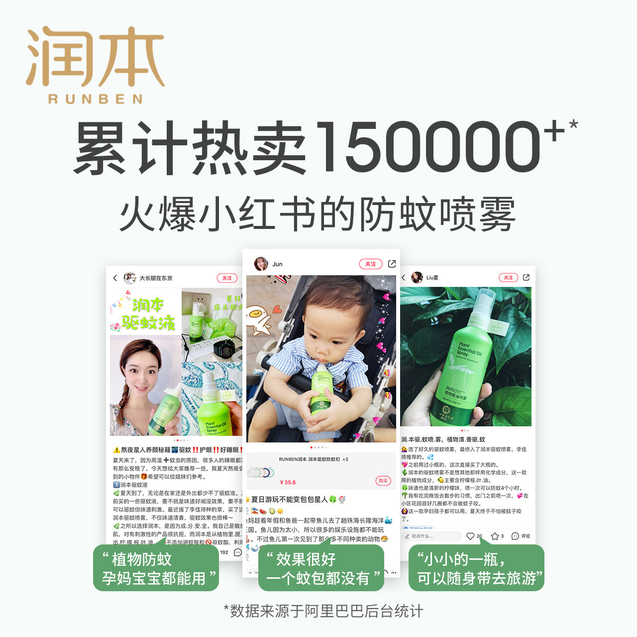 润本驱蚊喷雾宝宝户外神器防蚊液 润本防蚊水