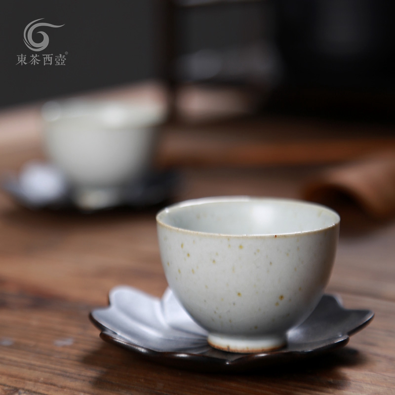 东茶西壶 陶瓷品茗杯主人杯茶盏个人杯子品杯 复古窑变亚古釉茶杯