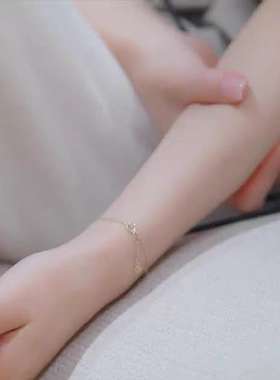 首发！赵露思同款手链通体S925纯银排钻链条高级感轻奢时尚百搭