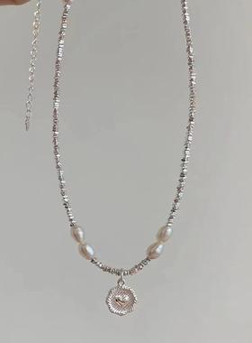 徐若晗沈惜凡爱心圆牌碎银项链