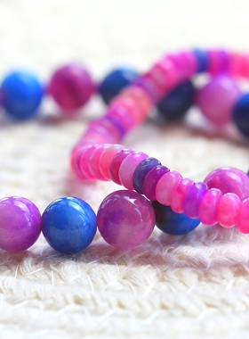 ◆色诱◆罕见之物！收藏级艳色樱花舒俱莱+蓝红色舒俱莱双圈手链