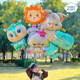 Floating aluminum film balloon filled with helium flying children's toy