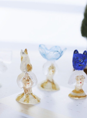 日式风作家器安达知江花枝摆件