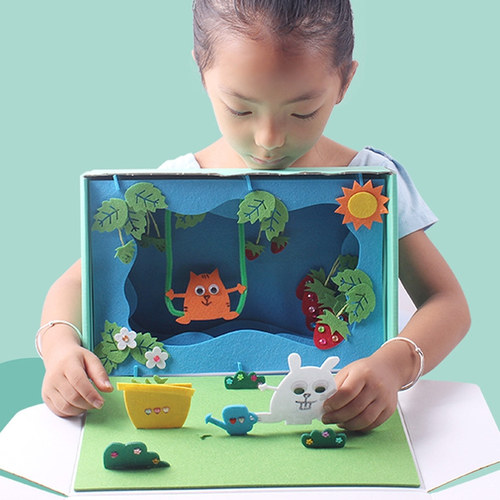 端午节手工diy幼儿园制作材料语言区玩教具不织布故事盒子赛龙舟 - 图1