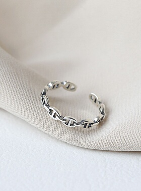 复古嘻哈罗马数字戒指女ins潮时尚个性小众开口食指戒男跨境