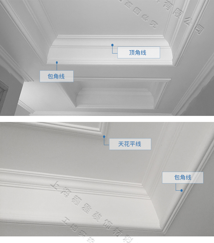 上海双眼皮石膏线包水管简欧美式线条法式钢琴线灯带背景墙PU线 - 图2