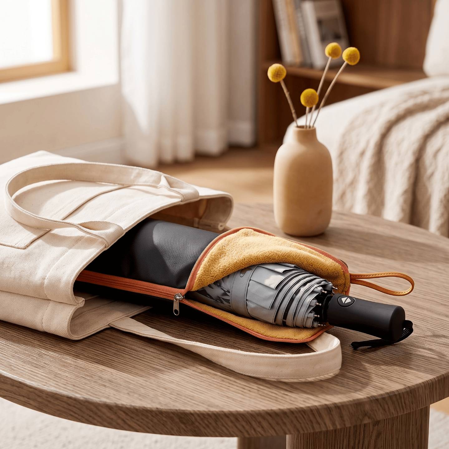 Microfiber water-absorbent and moisture-releasing umbrella storage bag waterproof