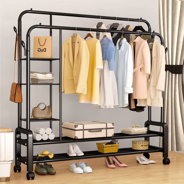 Clothes drying rack floor-standing simple household storage rack
