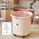 The bucket and basin come with 4 large wheels