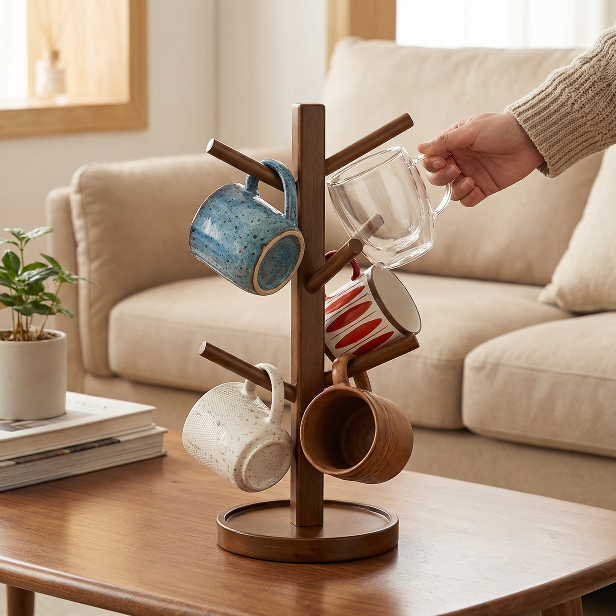 桌面杯架家用客厅首饰钥匙挂收纳架厨房台面沥水托盘杯架置物架子,淘宝优惠券,粉丝福利购,淘宝优惠卷