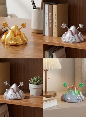 金山银山靠山创意弹簧可爱树脂