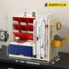 Flexible retractable hole board book stand with oblique insertion pen holder