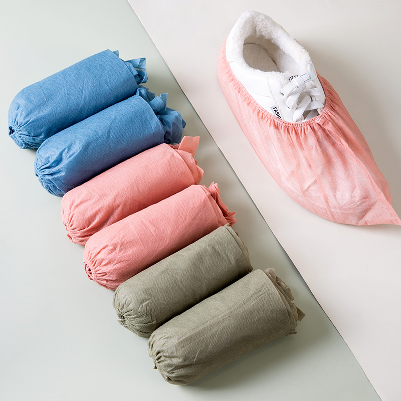 居家家一次性鞋套加厚无纺布家用室内耐磨防打滑脚套待客透气足套