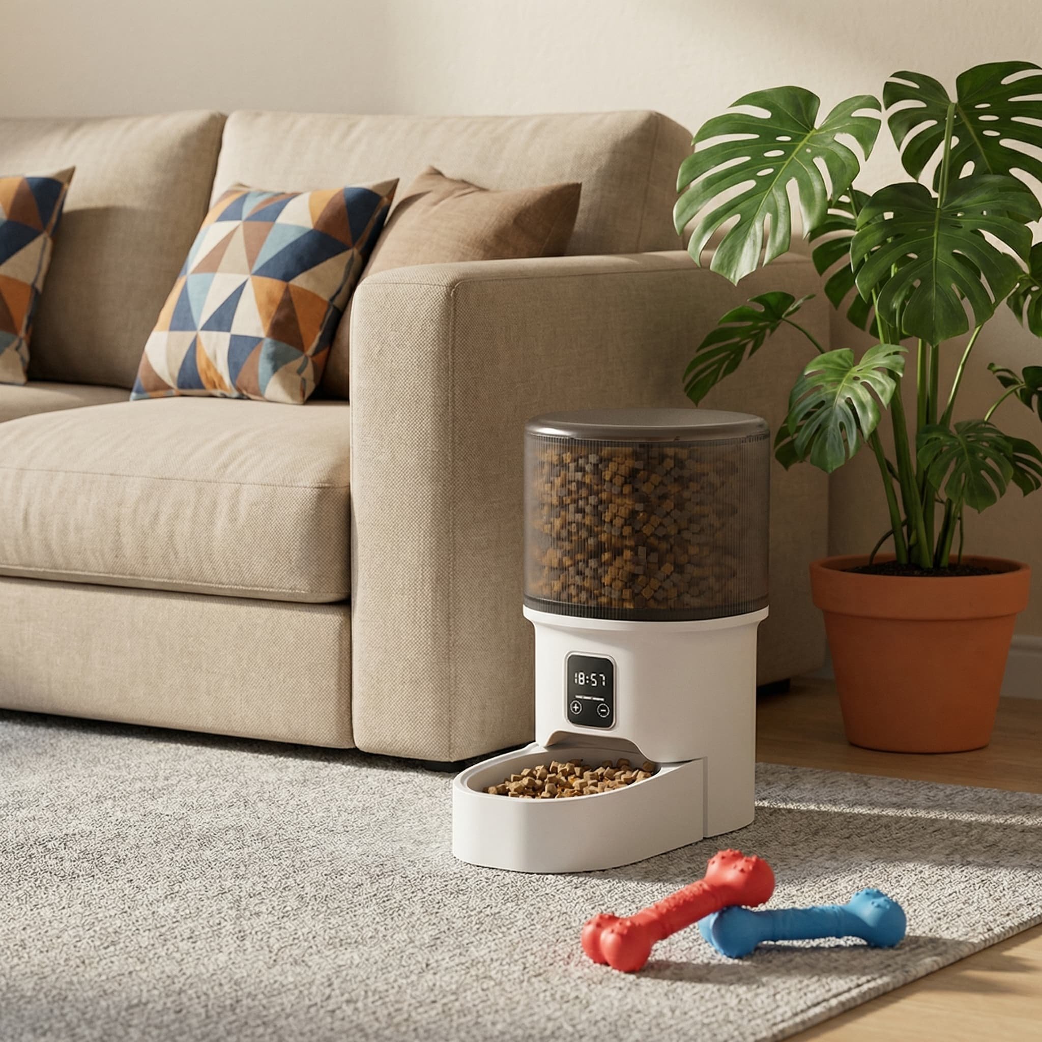 宠物智能自动喂食器智能款手机定时定量远程投食猫狗盆涂鸦家用,淘宝优惠券,粉丝福利购,淘宝优惠卷