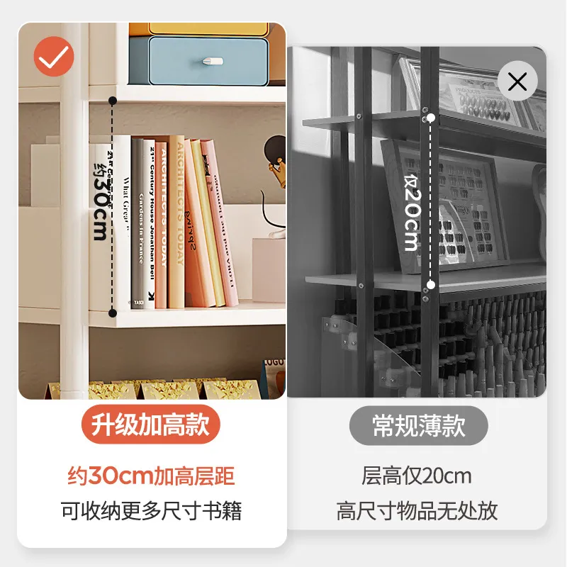 置物架落地多层收纳架子简易书架铁艺客厅储物架展示货架家用书柜,淘宝优惠券,粉丝福利购,淘宝优惠卷