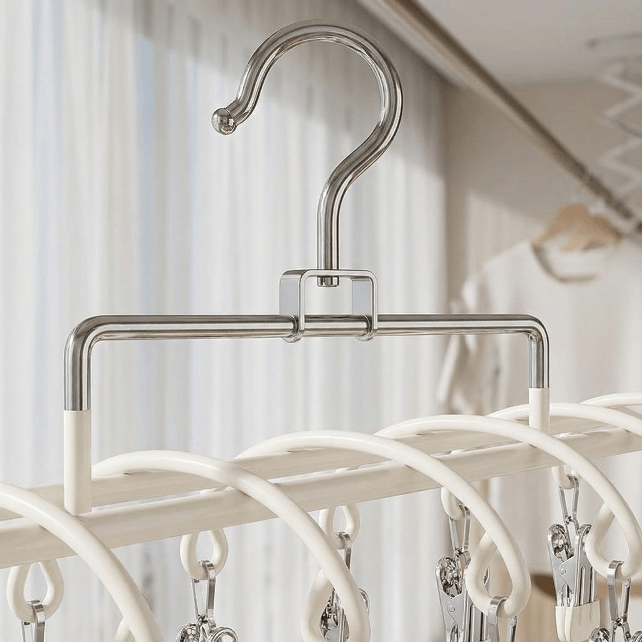 多夹子袜子晾晒架家用不锈钢防风衣架婴儿袜夹阳台晾内衣内裤家用,淘宝优惠券,粉丝福利购,淘宝优惠卷