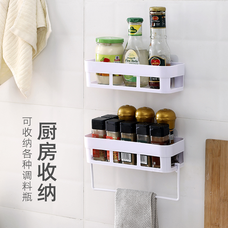 卫生间置物架浴室架子壁挂免打孔收纳架厕所洗手间马桶墙上收纳盒 - 图2