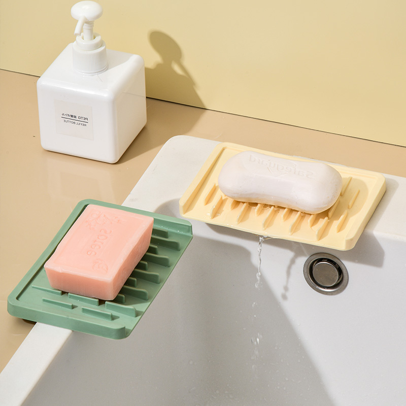 硅胶肥皂盒洗手台导流沥水香皂盒家用厨房卫生间不积水肥皂收纳盒