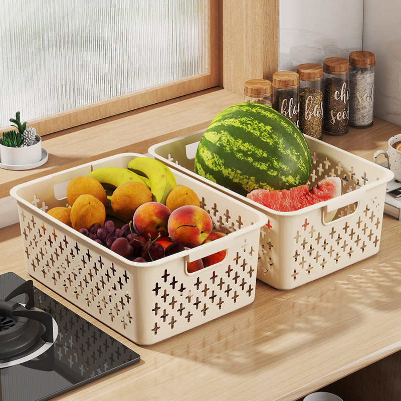 零食杂物收纳筐家用塑料置物篮厨房橱柜储物箱宿舍衣柜衣服整理箱,淘宝优惠券,粉丝福利购,淘宝优惠卷