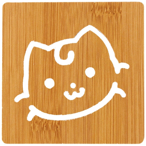 Семейный деревянный мультяшный нескользящий креативный настольный коврик, милая чайная чашка