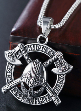 维京鸟骷髅朋克项链男女街头欧美