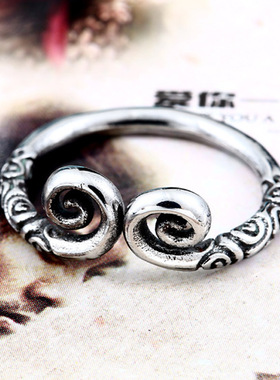 紧箍咒戒指男开口指环女复古风