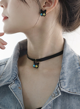 Choker小怪兽项链猫咪辣妹潮品