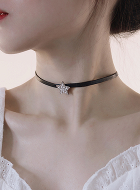 CHOKER星星爱心黑色极简百搭项圈