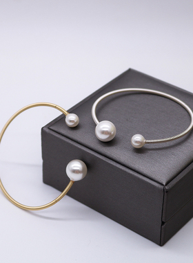 小众珍珠开口ins日常百搭风手环