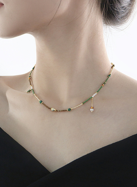 气质复古原创新中式锁骨链