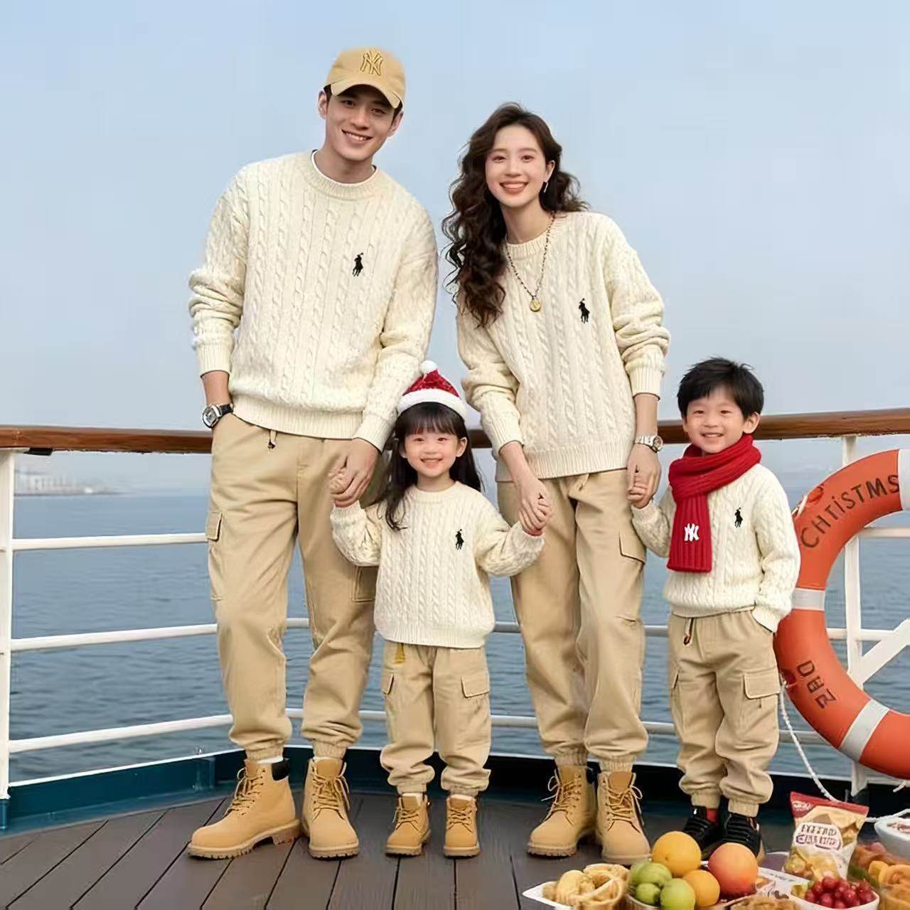 亲子装情侣装麻花毛衣男秋冬宽松慵懒高级感针织衫保暖内搭打底衫,淘宝优惠券,粉丝福利购,淘宝优惠卷