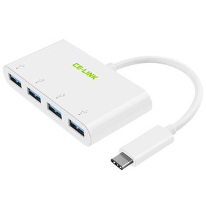 ce-link USB3.1 Type-C转USB3.0 HUB四口集线器分线器 带OTG功能