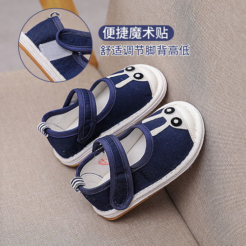 儿童小布鞋女1-3岁2宝宝手工千层底婴儿学步鞋男童老北京软底春秋 - 图2
