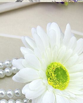 波西米亚风仿真花非洲菊珍珠手链