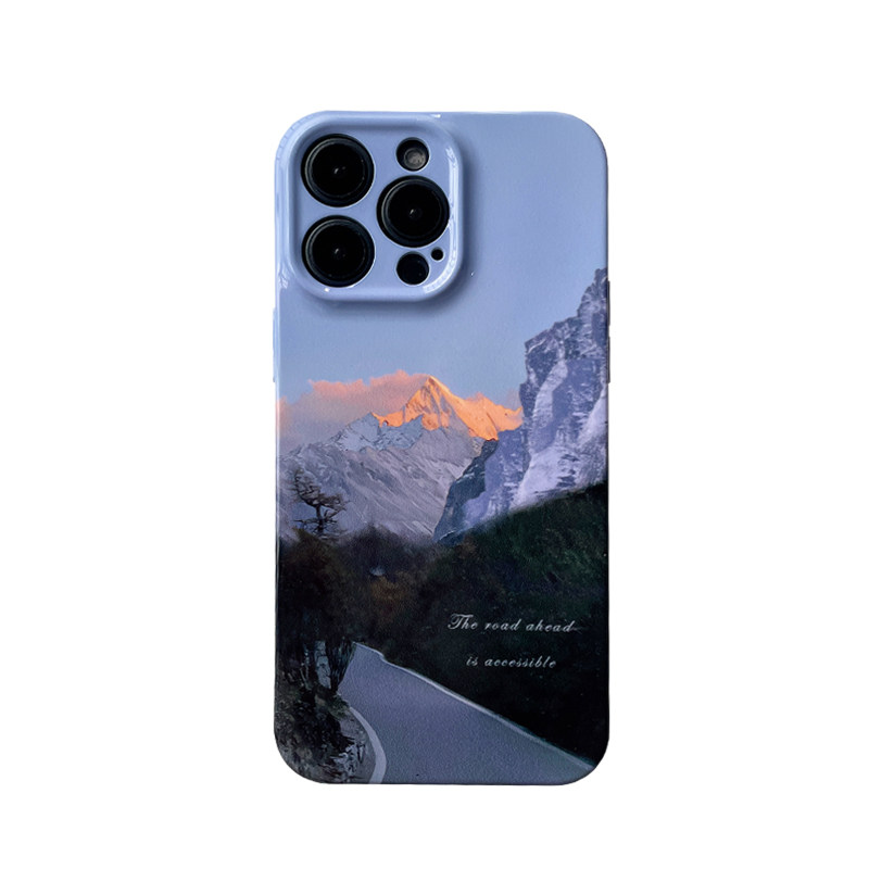 前路通达!原创氛围感适用iPhone17/16手机壳苹果14promax治愈系华为p80nova14mate70小米17promax红米男女款