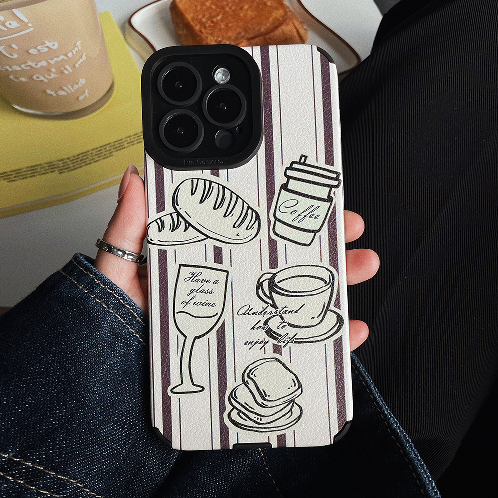 原创法式高级感面包手机壳适用苹果17promax新款iphone16华为mate70proP80荣耀400nova13防摔小米17vivoX200 - 图0