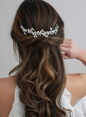 White Flower Headbands Super Fairy Pearls Rhinestone Hairban