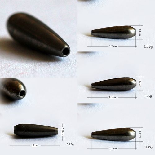 3/5/10PCS Tungsten Bullet Weight Tungsten Fishing Weight Sin-图0