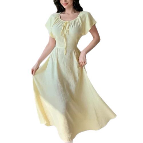 New Holiday Style Beaded llar Backless Waist Lace-up Slimmin - 图3