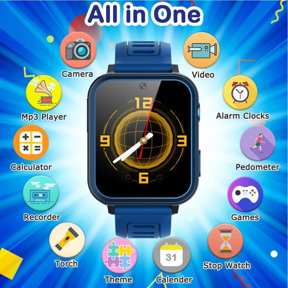 Children's Music Game Smart Watch Tracker Video Audio Record-图2